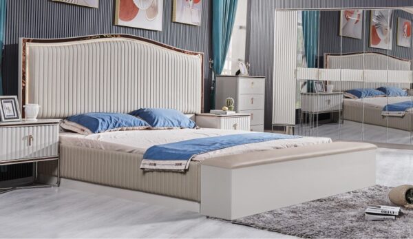 Ensemble Chambre à Coucher Royal – Lit Double et Meubles de Luxe – Image 5