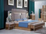 Suite Royale en Bois Sculpté – Lit Double et Mobilier Complet – Image 3