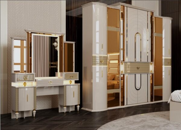 Ensemble de Chambre Royal Classique – Lit Double et Raffinement Total – Image 2