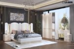 Mobilier Royal en Bois Sculpté – Chambre Complète au Style Moderne