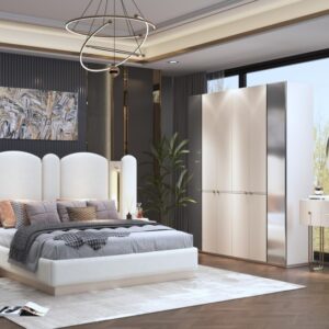 Mobilier Royal en Bois Sculpté – Chambre Complète au Style Moderne