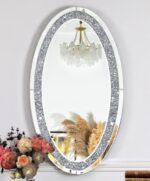 Miroir ovale en cristal écrasé pour décoration murale – Image 2