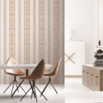 Revêtement mural intérieur en PVC damassé, papier peint imperméable vendu en gros