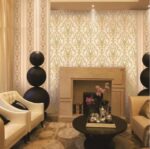 Revêtement mural intérieur en PVC damassé, papier peint imperméable vendu en gros – Image 3