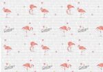 Flamingo Goals White papier peint elegant et decoratif pour vos murs