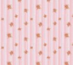 Papier peint mural imperméable à rayures et fleurs de dessin animé