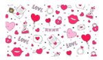 Papier Peint 3D Autocollant "Love" – Déco Murale Tendre et Romantique – Image 2