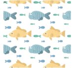 Papier Peint 3D Autocollant – Déco Murale Tendre et Romantique, avec motif dessin de poisson pour enfant – Image 2
