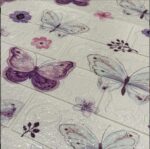PAPIER PEINT PAPILLON ET FLEURS
