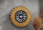 Horloge murale avec cadre miroir et chiffres romains, pour maison de luxe, design moderne et unique, décoration murale miroir