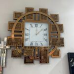 Horloge Murale Moderne Élégante – Miroir de Luxe avec Diamant Écrasé – Image 2