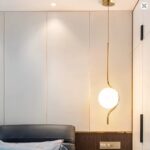 Lampe LED Suspendue en Forme de Boule de Verre Blanc Laiteux – Luminaire Décoratif d'Intérieur – Image 2