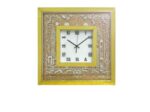 Horloge Murale Carrée – Cadre en Laiton ou Bronze avec Motifs Contemporains – Image 4