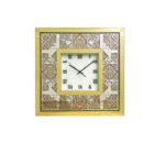Horloge Murale Carrée – Cadre en Laiton ou Bronze avec Motifs Contemporains – Image 3