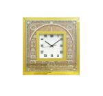 Horloge Murale Carrée – Cadre en Laiton ou Bronze avec Motifs Contemporains – Image 2