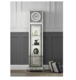Horloge Grand-Père ACME Noralie – Miroir & Strass – Éclairage LED et Design Luxe – Image 2