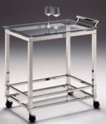 Chariot de service de luxe Casa Padrino argenté 74 x 49 x H. 78 cm - Chariot de service pour hôtel, restaurant et traiteur - Accessoires de luxe – Image 3