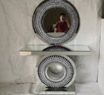 Console Miroir Design Cristal avec Miroir Mural – Image 4