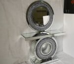 Console Miroir Design Cristal avec Miroir Mural – Image 2