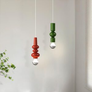 Elksdut Luminaire Suspendu Design Nordique en Forme de Gourde pour îlot de Cuisine, Lustre Suspendu en Fer, luminaires de Base E27, Salon, Chambre à Coucher