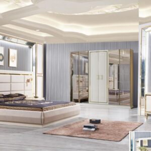 Ensemble de Chambre à Coucher Royal – Style Victorien en Bois Antique