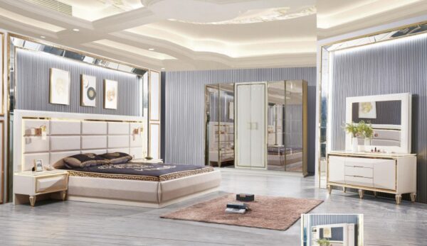 Ensemble de Chambre à Coucher Royal – Style Victorien en Bois Antique