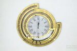 Horloge murale ronde élégante en argent avec effet miroir et diamants concassés – Image 3