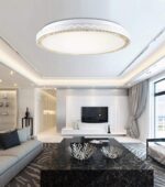 Lampe De Plafond,Led Plafonnier Dimmable Avec Télécommande,Plafonnier Salon,Protection Oculaire Acrylique Ronde Ultra-Mince Style – Image 5