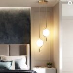 Lampe LED Suspendue en Forme de Boule de Verre Blanc Laiteux – Luminaire Décoratif d'Intérieur – Image 4