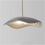 Lampe à Suspension Luminaire Moderne Lustre Moderne en Résine à LED à Intensité Variable en Trois Couleurs pour Cuisine Lampe Suspendue pour Chambre