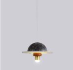 Lampe à suspension en marbre exquise de luxe légère LED en cuir décoration en métal suspension  comptoir chevet étude plafond lampe suspendue luminaires...