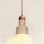 Lustre Post-Moderne en Cuivre et Marbre – Design Minimaliste pour Bar ou Restaurant