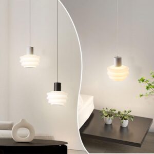 MURUIEN Luminaires Suspendus Modernes Suspension en Verre Lustre de Style Nordique Support de Lampe en Fer Luminaires de Plafond pour Restaurant intérieur