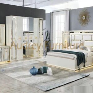 Ensemble de Chambre Impérial – Design Blanc et Doré