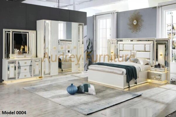 Ensemble de Chambre Impérial – Design Blanc et Doré