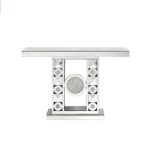 Nouvelle console de luxe moderne en verre miroir étincelant imitation diamant, table console – Image 2