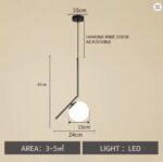Plafonnier au design nordique moderne – Luminaire décoratif d'intérieur