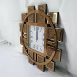 Horloge Murale Moderne Élégante – Miroir de Luxe avec Diamant Écrasé – Image 3