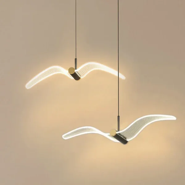 Suspension LED Mouette – Élégance Aérienne pour votre Intérieur ( chambre-salon-couloir) – Image 2