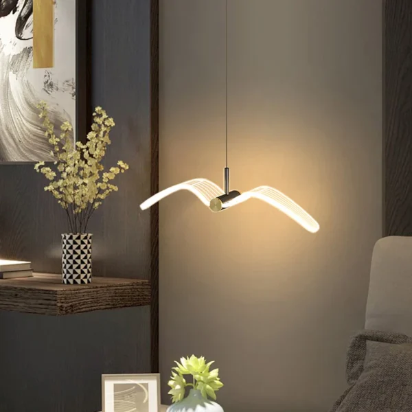 Suspension LED Mouette – Élégance Aérienne pour votre Intérieur ( chambre-salon-couloir) – Image 3