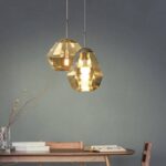 Suspension design à led forme de diamants en verre coloré – Image 6