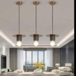 Suspensions d'éclairage Intérieur Lustre en marbre en fer forgé, suspension simple de luxe postmoderne, luminaire suspendu au plafond nordique – Image 2
