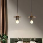 Suspensions d'éclairage Intérieur Lustre en marbre en fer forgé, suspension simple de luxe postmoderne, luminaire suspendu au plafond nordique – Image 3