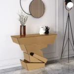 Table console à plusieurs niveaux dorée – Image 3