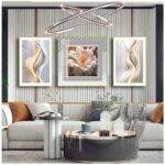 Lot de Tableaux Élégance Florale – Art Décoratif Imprimé sur Toile Résistante – Déco Murale pour Salon, Chambre