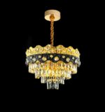 Lustres en cristal K9 pour salon et chambre à coucher, suspension en métal noir, éclairage intérieur LED, – Image 3