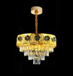 Lustres en cristal K9 pour salon et chambre à coucher, suspension en métal noir, éclairage intérieur LED, – Image 6