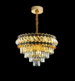 Lustres en cristal K9 pour salon et chambre à coucher, suspension en métal noir, éclairage intérieur LED, – Image 5