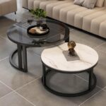 able Basse Ronde Pliante en Bois Massif – Légèreté & Luxe Moderne