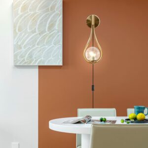 Lampe Murale Dorée x2 – Design Milieu du Siècle BOKT pour Salon et Chambre